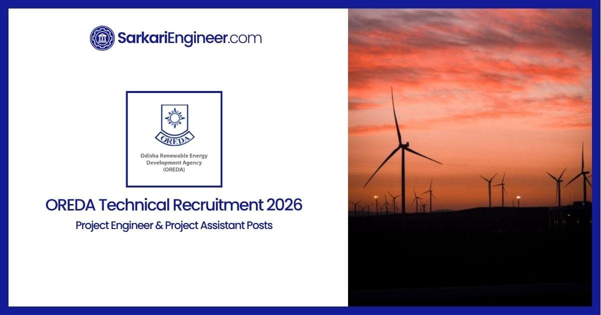 OREDA Technical Recruitment 2026: 25 Vacancies, Salary ₹45,000 | Apply Offline